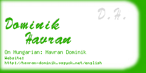 dominik havran business card